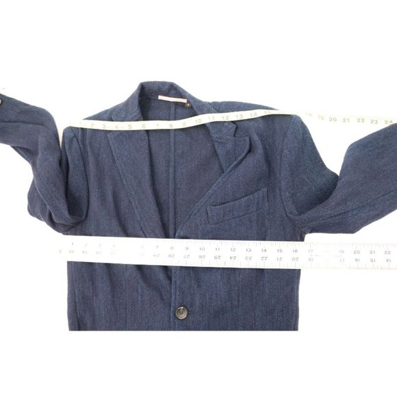 Apolis Global Citizen sport coat mens sz P three button indigo wool blend blazer - Picture 9 of 15